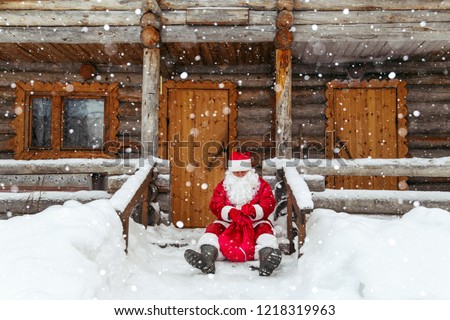 The daily life of Santa Claus. Home of Santa Claus at the North Pole.