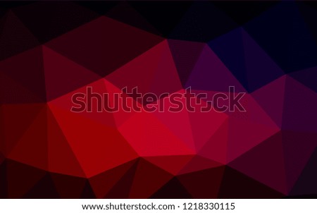 Dark Pink, Red vector triangle mosaic template. Geometric illustration in Origami style with gradient.  New template for your brand book.
