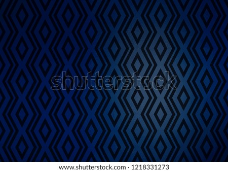 Dark BLUE vector background with lines, rhombuses. Colorful decorative design in simple style with lines, rhombuses. Backdrop for TV commercials.