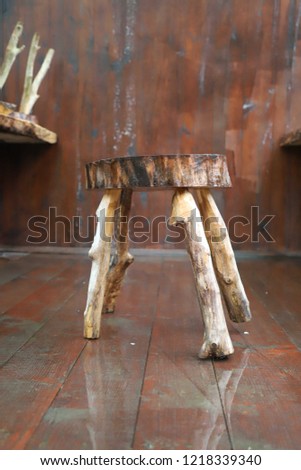 authentic chair made of wood.rize/turkey