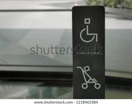 Handicap and Baby Trolley Symbols for Parking Assistance