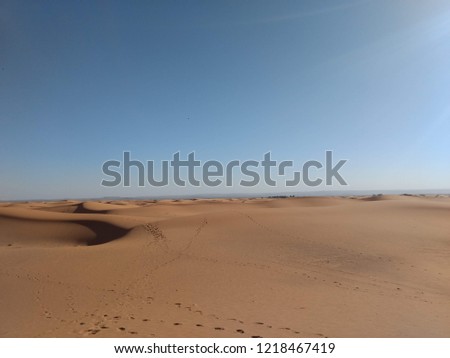Desert scenery in Mezouga, Morocco