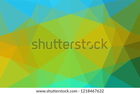 Light Blue, Yellow vector polygon abstract backdrop. An elegant bright illustration with gradient. Brand new style for your business design.