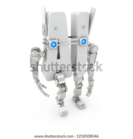 3D illustration of Artificial intelligence Concept Robot