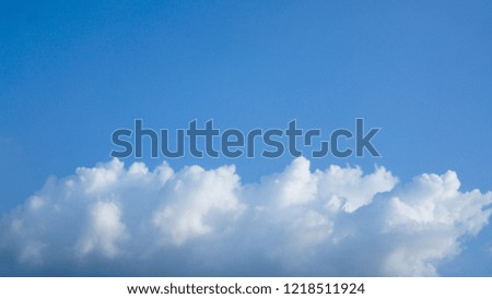 Blue sky with white clouds in sunny day for beautiful background texture and feel free.