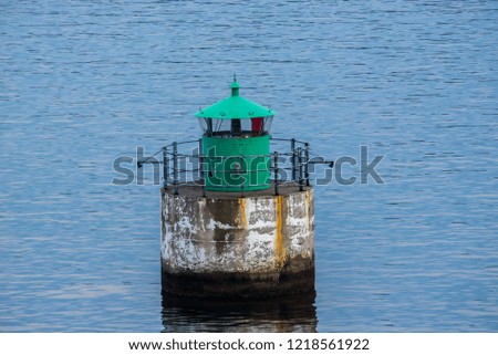 Small offshore lighthouse in the Baltic sea