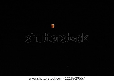 lunar eclipse at night 