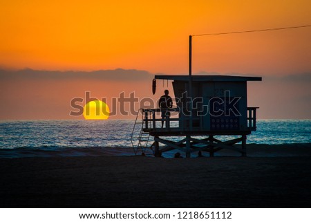 Sunset Ball Beach Silhouette 