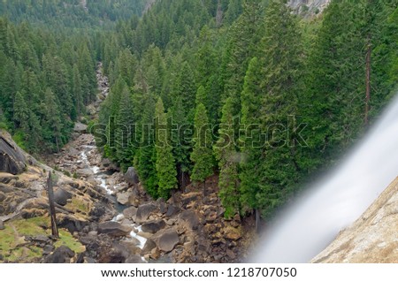 Vernal Falls, iconic waterfall in Yosemite National Park, California, USA