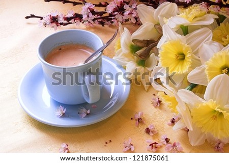 Romantic breakfast coffe