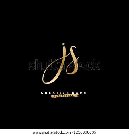 J S JS Initial logo template vector