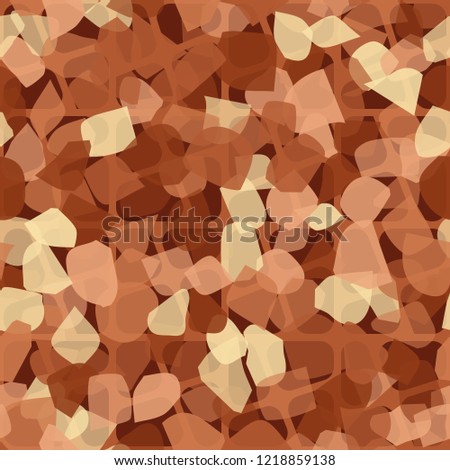 Seamless pattern. Copper camouflage with oblique crossed out squares. Editable.