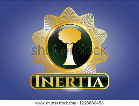  Shiny badge with tree icon and Inertia text inside
