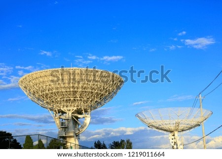 The observatory's radio telescope