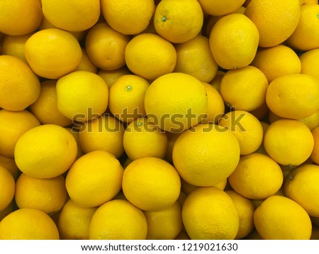 fresh oranges on the shelf in the fresh market