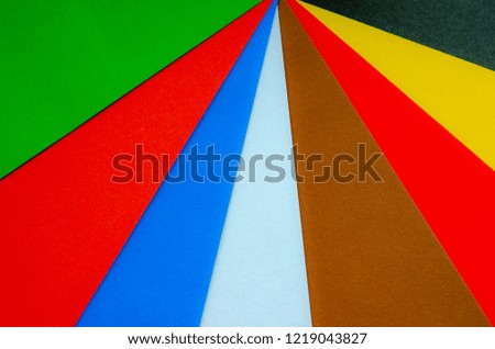 multi-colored cardboard patterns