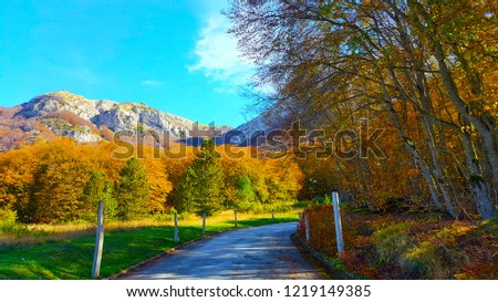 Majella View from Campo di Giove Village in Autumn - Abruzzo Italy