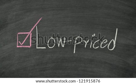 low-priced on blackboard