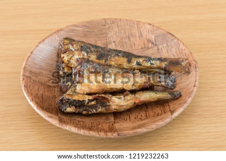 Sardine boiled in soy sauce
