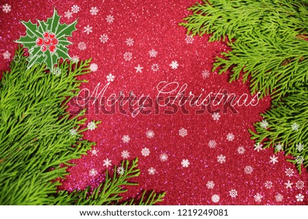 Glittery merry christmas background
