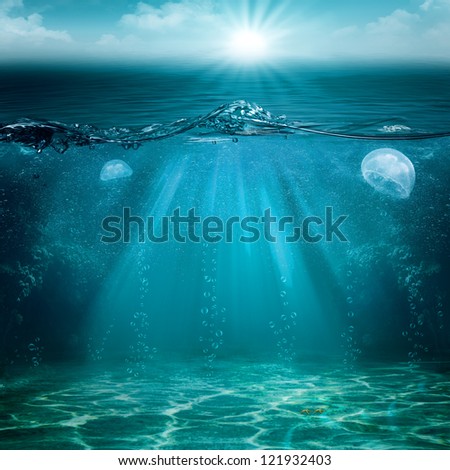 Abstract sea and ocean backgrounds for your design Royalty-Free Stock Photo #121932403