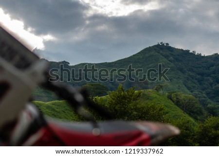 dirt bike in Guatemalan mountains