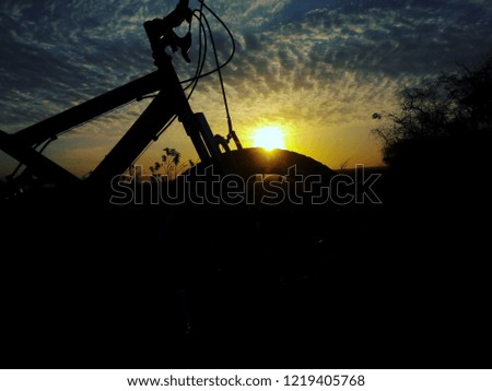 Bike in sunset