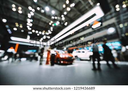 Royalty high quality free stock photo of abstract blur and defocused car and motor exhibition show event with copy space for text or advertising or background