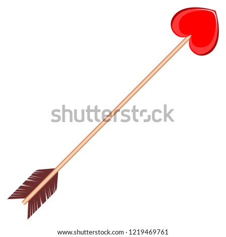Isolated cupid arrow image. Valentine day. Vector illustration design