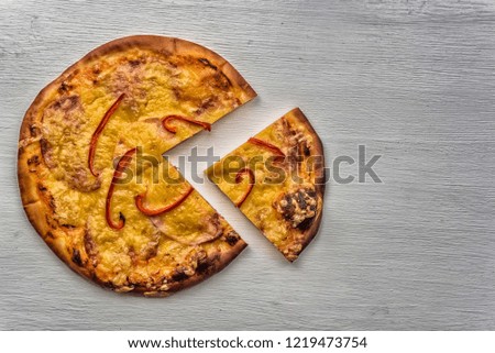 pizza on a light background