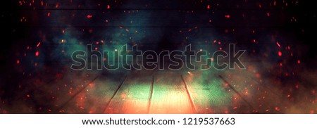 Abstract background with smoke and sparks, neon light.