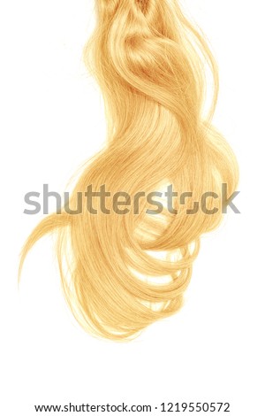 Bad hair day concept. Long, blond, disheveled ponytail
