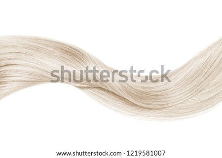 Gray shiny hair wave, isolated over white