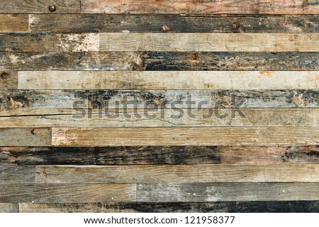 Old wooden wall background or texture Royalty-Free Stock Photo #121958377