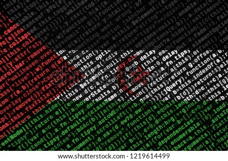 Western Sahara flag  is depicted on the screen with the program code. The concept of modern technology and site development