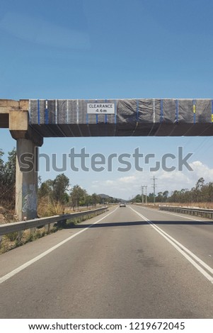 View of highway, in North Queensland Australia. 