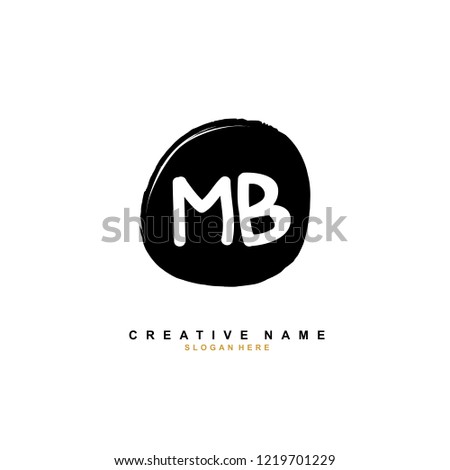 M B MB Initial logo template vector