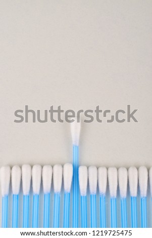unique concept , cotton buds isolated on white background ,