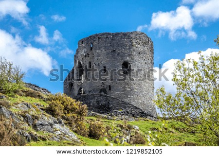 Dolbadarn Castle at Llanberis in Snowdonia National Park in Wales - United Kingdom