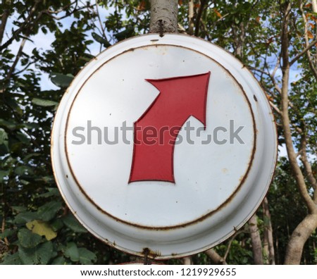 Traffic sign in the forest