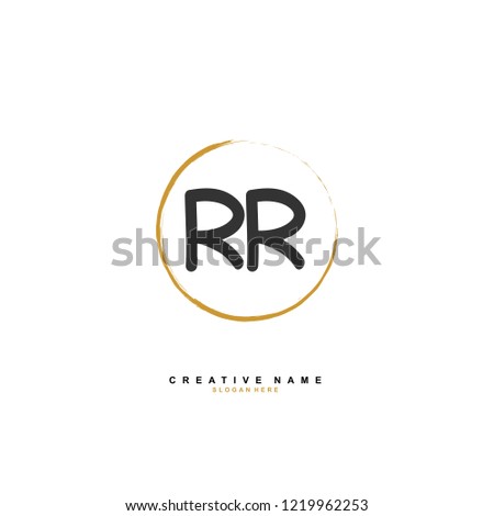 R R RR Initial logo template vector