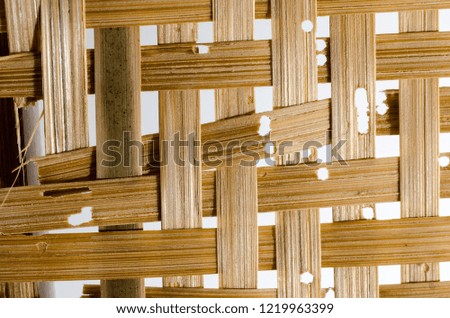 threshing basket wickerwork bamboo hole worm break