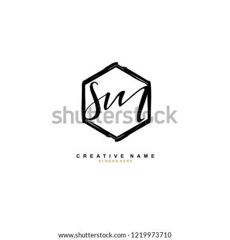 S M SM Initial logo template vector