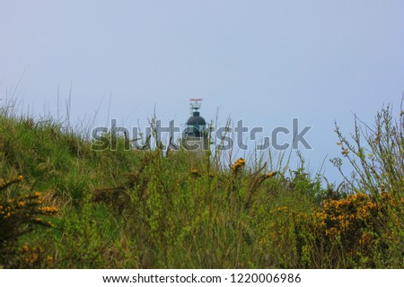 the lighthouse and the sea at cap griz nez in france