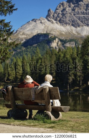 Retirement travel for elderly Royalty-Free Stock Photo #1220036821