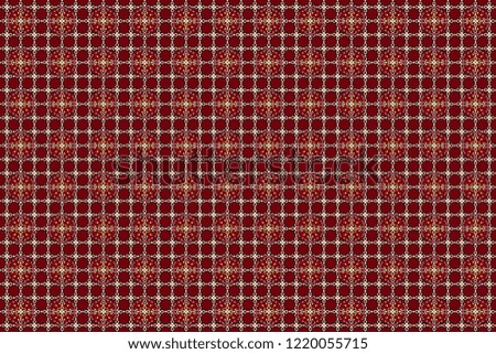 Seamless pattern with red, black and gray flowers and leaves, abstract floral pattern. Tileable raster pattern for wallpaper, cards or fabric.