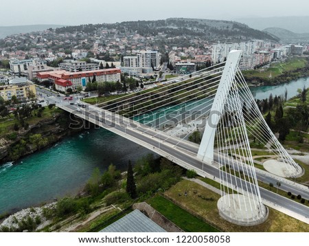 Millenium Bridge in Podgorica, Montenegro