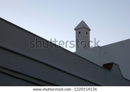 roof of a house in the historic village Vejer, Andalusia