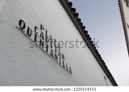 streetsign of the historic village Vejer, Andalusia