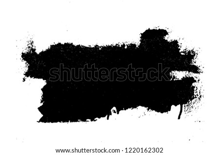 Black Brush Banner. Isolated On White. Spot For Your Text.
